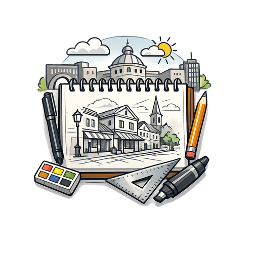 Street Architecture Sketching Guide