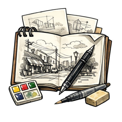 Street Scene Sketching Notes